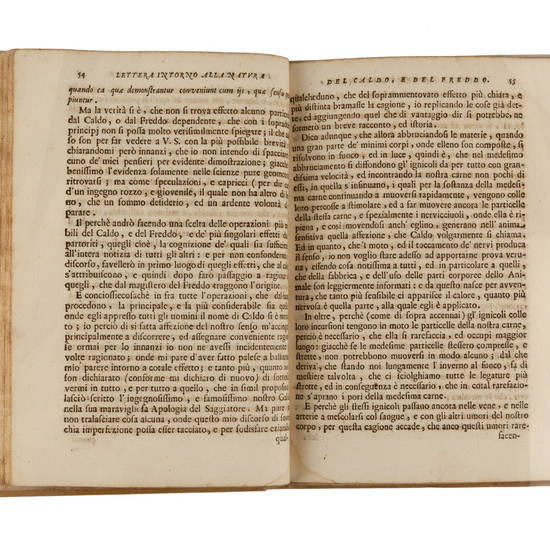 Della natura del caldo e del freddo. Lettera all'illustriss. Sig. Francesco Redi...scritta nel 1674...Seconda impressione...