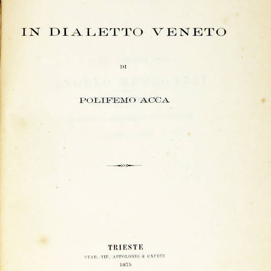 Rime in dialetto veneto. Rime in dialetto veneto.