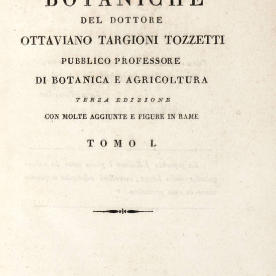 Istituzioni botaniche [...]. Tomo I (-III).