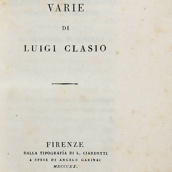 Poesie varie di Luigi Clasio (pseud.).