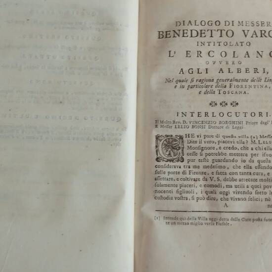 L'Ercolano.Dialogo nel quale si ragiona delle lingue, ed in particolare della Toscana e della Fiorentina. L'Ercolano.Dialogo nel quale si ragiona delle lingue, ed in particolare della Toscana e della Fiorentina.