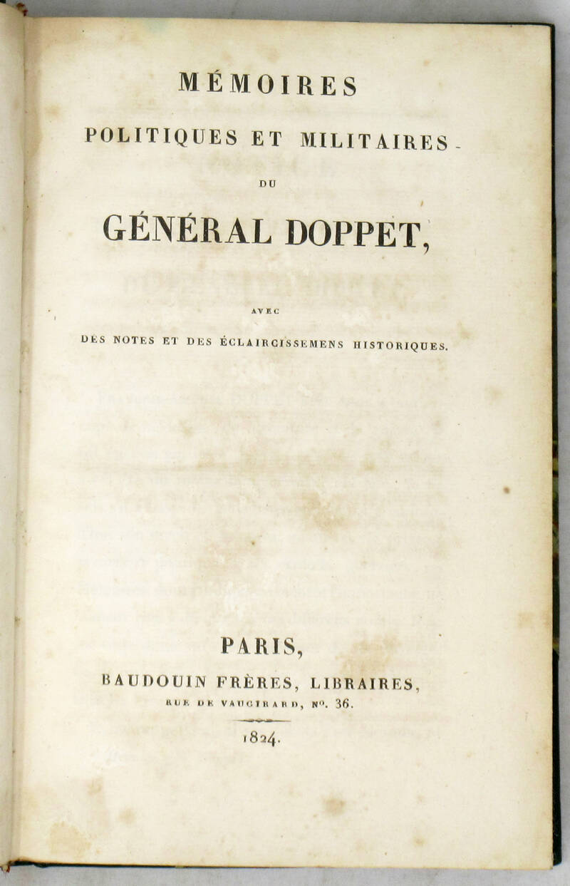 Mémoires politiques et militaires du général Doppet... Mémoires politiques et militaires du général Doppet...