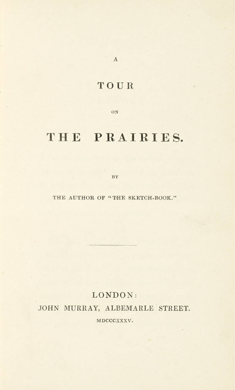 A Tour on the Prairies.