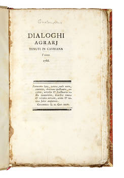 Dialoghi agrarj tenuti in Cavriana l'anno 1786.