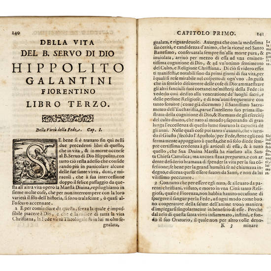 Vita del Beato Servo di Dio Hippolito Galantini Fiorentino fondatore della Congregazione di S.Francesco della dottrina christiana in Fiorenza.