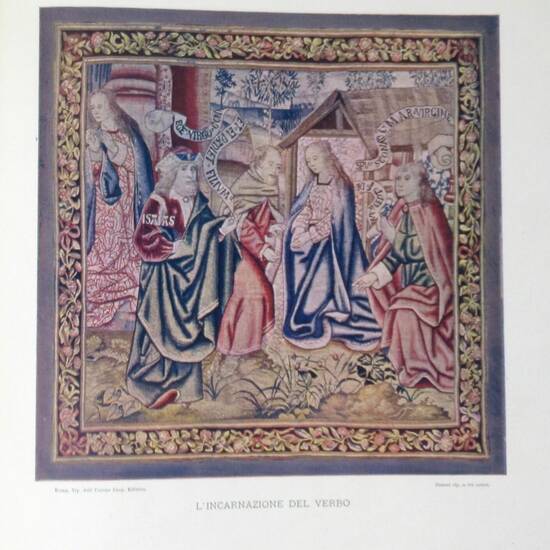 Arazzi antichi e moderni descritti e illustrati. (Arras-Gobelins-Roma-Ferrara). Disegnati da A. Manelli. Arazzi antichi e moderni descritti e illustrati. (Arras-Gobelins-Roma-Ferrara). Disegnati da A. Manelli.