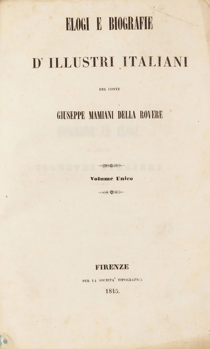 Elogi e biografie d'illustri italiani.