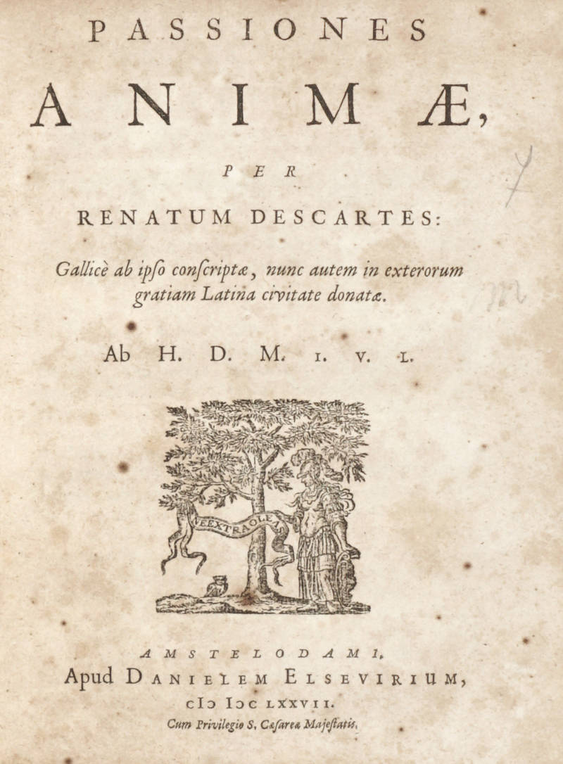 Passiones Animae...Gallicè ab ipso conscriptae, nunc autem in exterorum gratiam Latina civitate donatae. Passiones Animae...Gallicè ab ipso conscriptae, nunc autem in exterorum gratiam Latina civitate donatae.