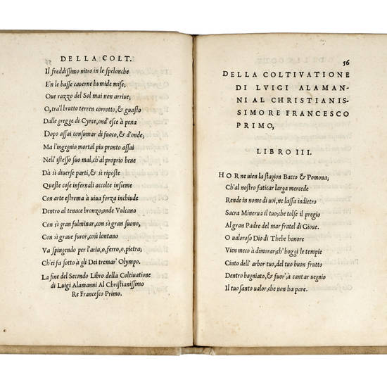 La Coltivazione Di/ Luigi Alamanni Al/ Christianissimo Re/ Francesco Primo.
