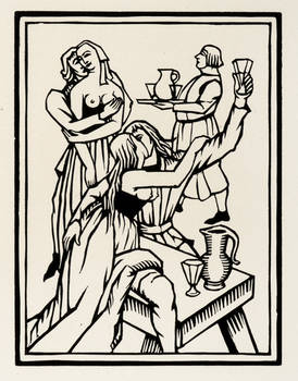 Les oeuvres de Maistre...Les Lais-Le Testament-Poésies diverses, présentées dans leur texte définitif par Albert Pauphilet et ornées de bois gravés par Ch. Picart Le Doux.