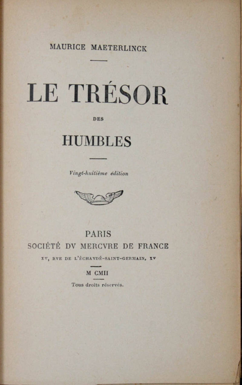 Le Trésor des Humbles.