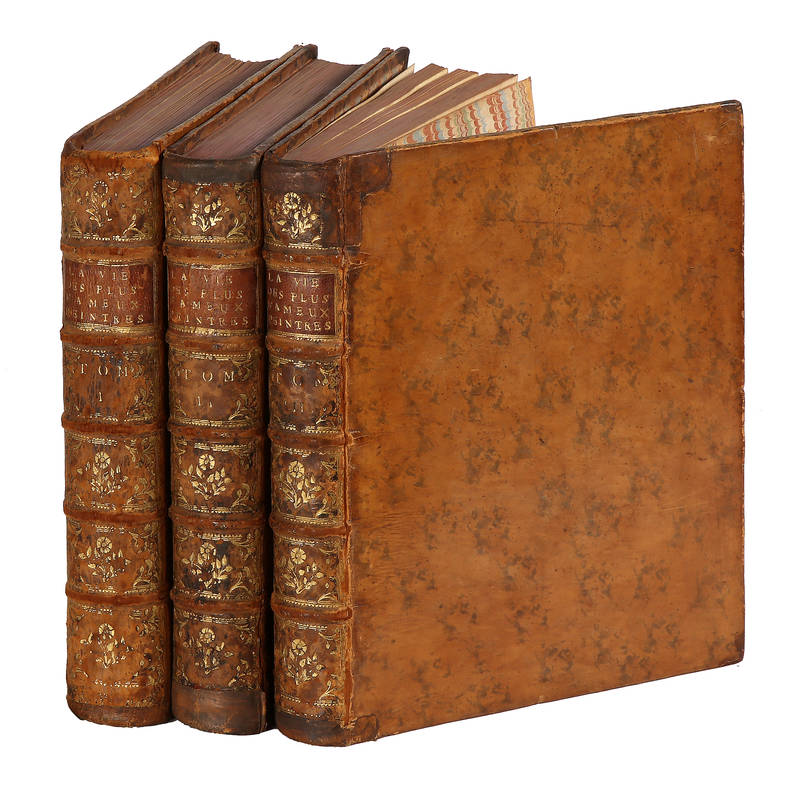 Abrégé de la vie des plus fameaux Peintres, avec leurs portraits gravés en taille-douce, les indications de leurs principaux ouvrages, quelques réflexions sur leurs caractéres, et la maniere de connoître les desseins des grands maîtres. (Prémiere-