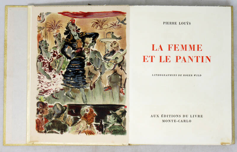 Le femme et le pantin. Lithographies de Roger Wild.