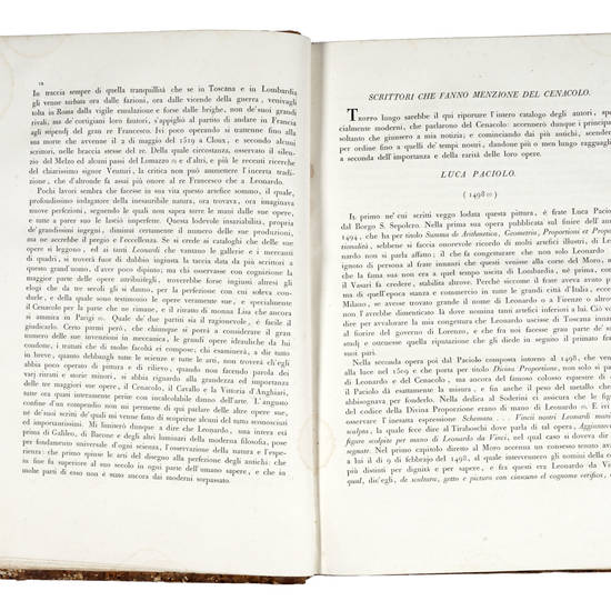 Il Cenacolo di Leonardo da Vinci. Libri Quattro.