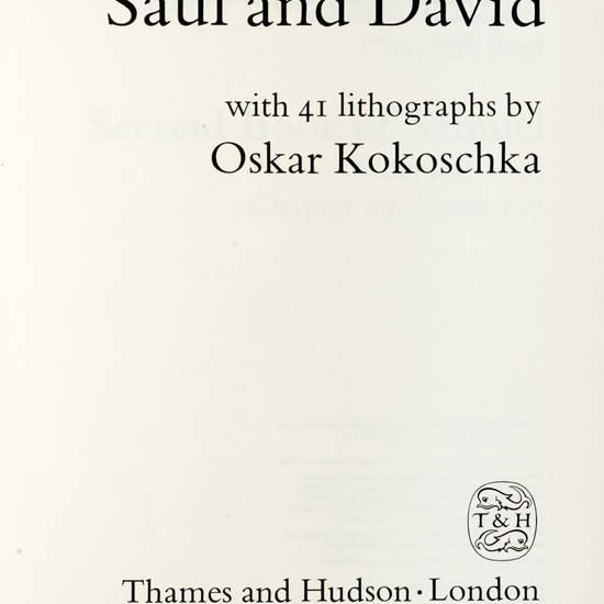 Saul and David with 41 lithographs by Oskar Kokoschka.