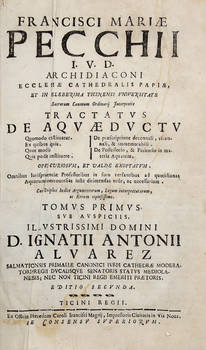Tractatus de Aquaeductu. Liber Primus (-Quartus) Editio Secunda.
