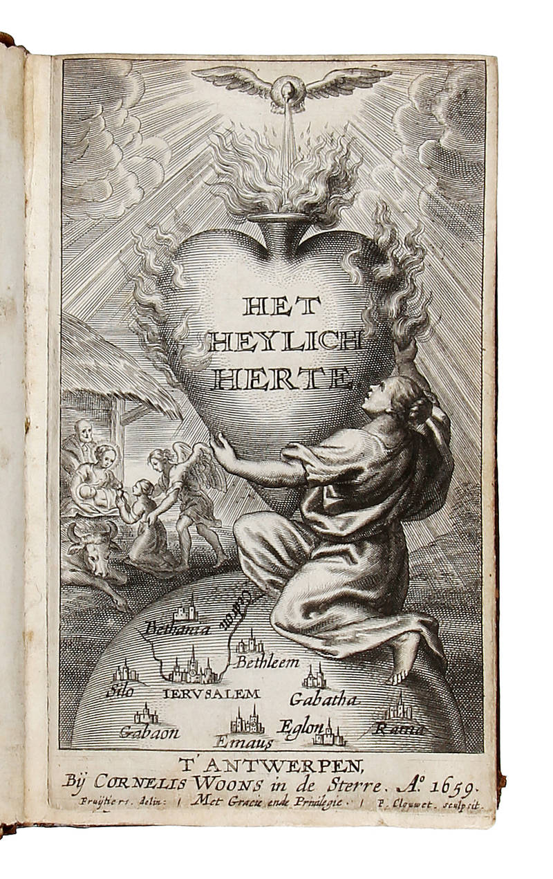 Het Heyligh Herte ver-eert aen alle Godt-vrughtighe Herten voor eenen Niev-Iaer. Verciert met Beelden en Poësie. Door eenen Priester der Societeyt Iesu. Het Heyligh Herte ver-eert aen alle Godt-vrughtighe Herten voor eenen Niev-Iaer. Verciert met Beelden en Poësie. Door eenen Priester der Societeyt Iesu.