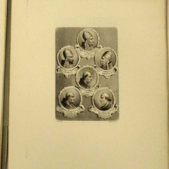 DA SAN PIETRO A PIO IX. Album cronologico di tutti i ritratti dei sommi Pontefici dedicato a sua Eccellenza Reverendissima Mons. Eugenio Cecconi Arcivescovo di Firenze. DA SAN PIETRO A PIO IX. Album cronologico di tutti i ritratti dei sommi Pontefici dedicato a sua Eccellenza Reverendissima Mons. Eugenio Cecconi Arcivescovo di Firenze.