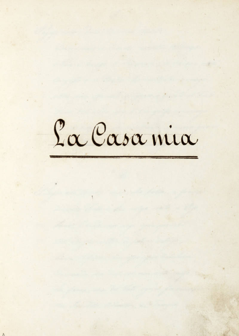 La casa mia (Versi). La casa mia (Versi).