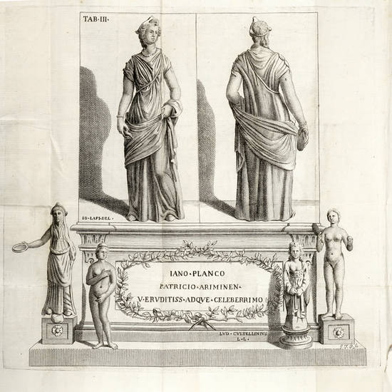 Due Ragionamenti... sopra quattro superbi bronzi antichi, e due in specie, uno creduto Candelabro cioè, ed una Statuetta puerile, con inscrizioni etrusche molto particolari trovati di fresco nei contorno di detta città. Edizione arricchita di tavole in