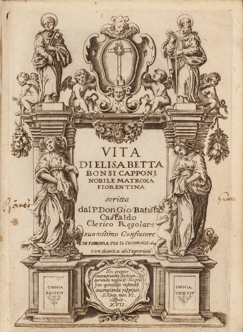 Vita di Elisabetta Bonsi Capponi nobile matrona fiorentina.