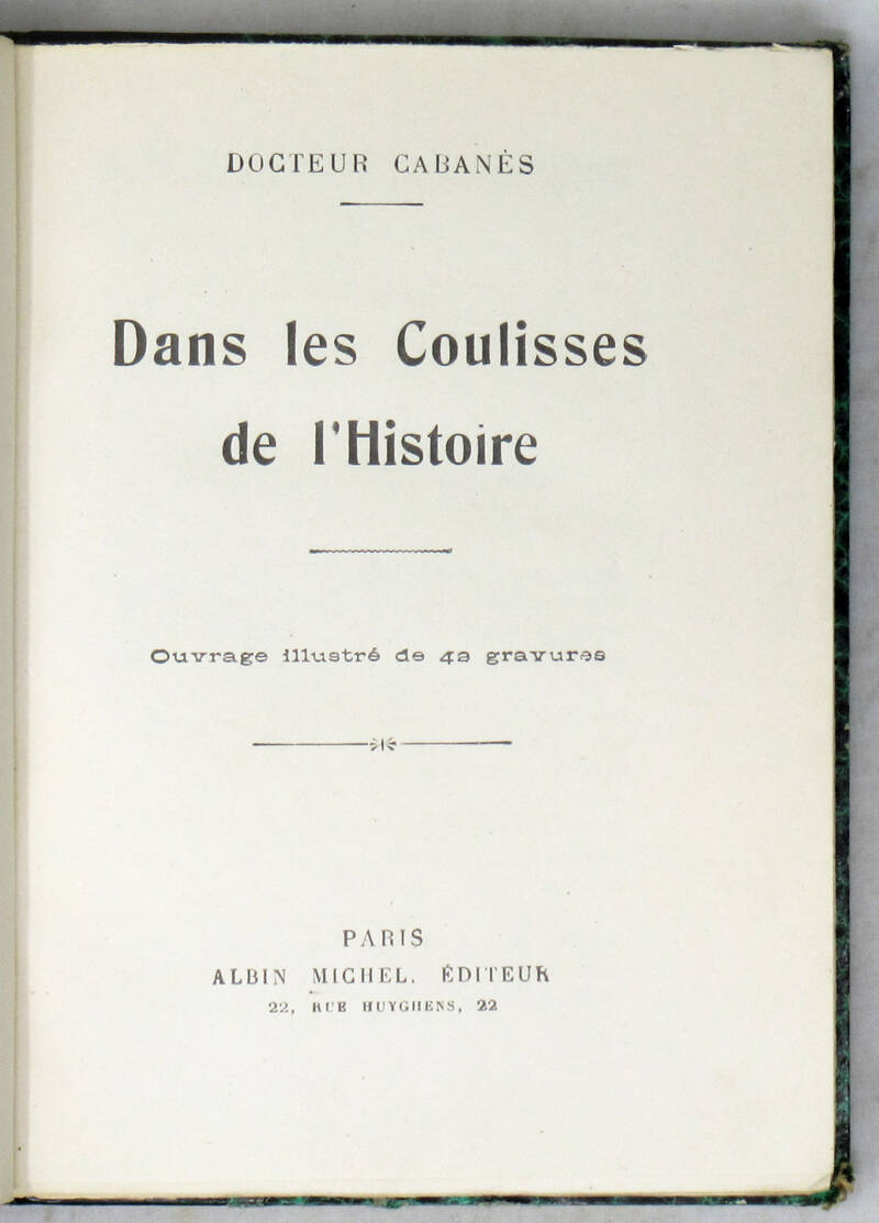 Dans les Coulisses de l'Histoire.