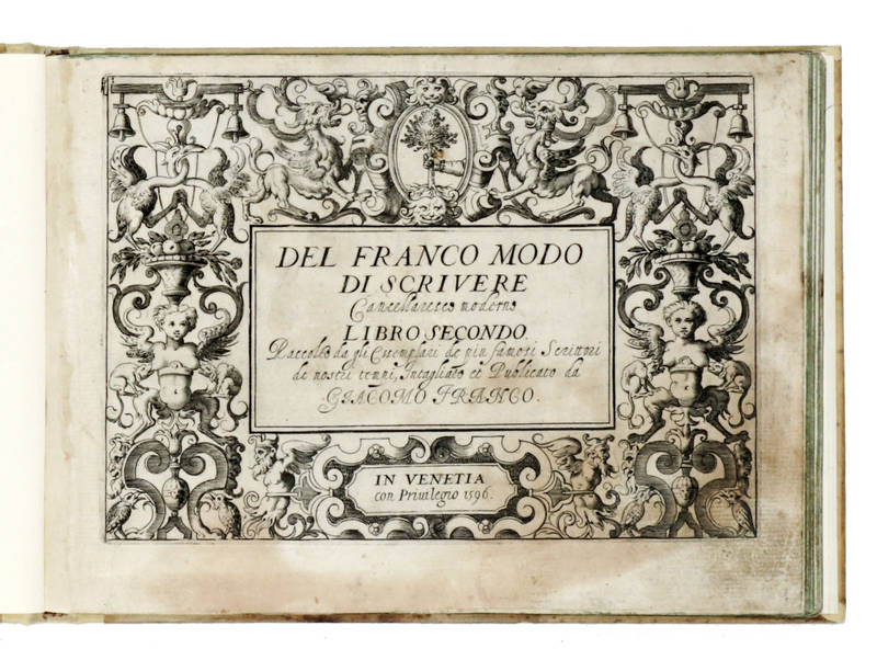 Del Franco Modo/Di Scrivere/Cancelleresco moderno/Libro Secondo/Raccolto da gli esemplari de più famosi Scrittori/de nostri tempi... Del Franco Modo/Di Scrivere/Cancelleresco moderno/Libro Secondo/Raccolto da gli esemplari de più famosi Scrittori/de nostri tempi...