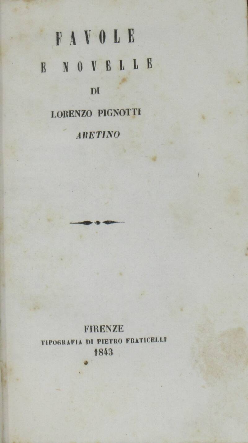 Favole e Novelle.