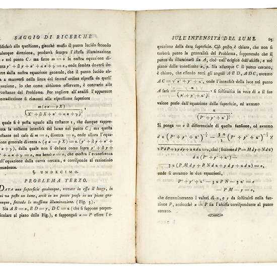 Saggio di ricerche sull'intensità del lume, di Vittorio Fossombroni Aretino.