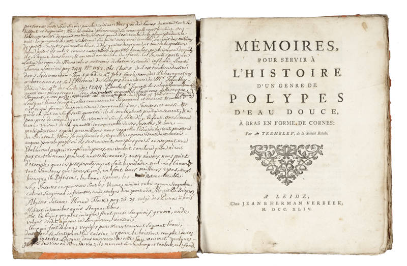 Mémoires, pour servir à l'Histoire d'un genre de Polypes d'eau douce, à bras en forme de cornes. Mémoires, pour servir à l'Histoire d'un genre de Polypes d'eau douce, à bras en forme de cornes.