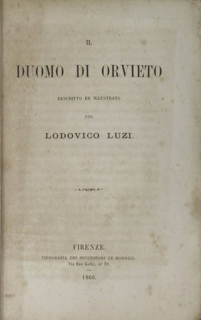 Il Duomo di Orvieto descritto ed illustrato.