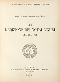 Per l'edizione dei notai liguri del sec. XII.