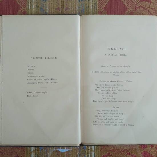 Hellas. A Lyrical Drama. (1822) Hellas. A Lyrical Drama. (1822)