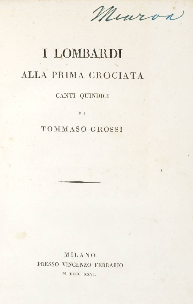 I Lombardi alla Prima Crociata. Canti Quindici.