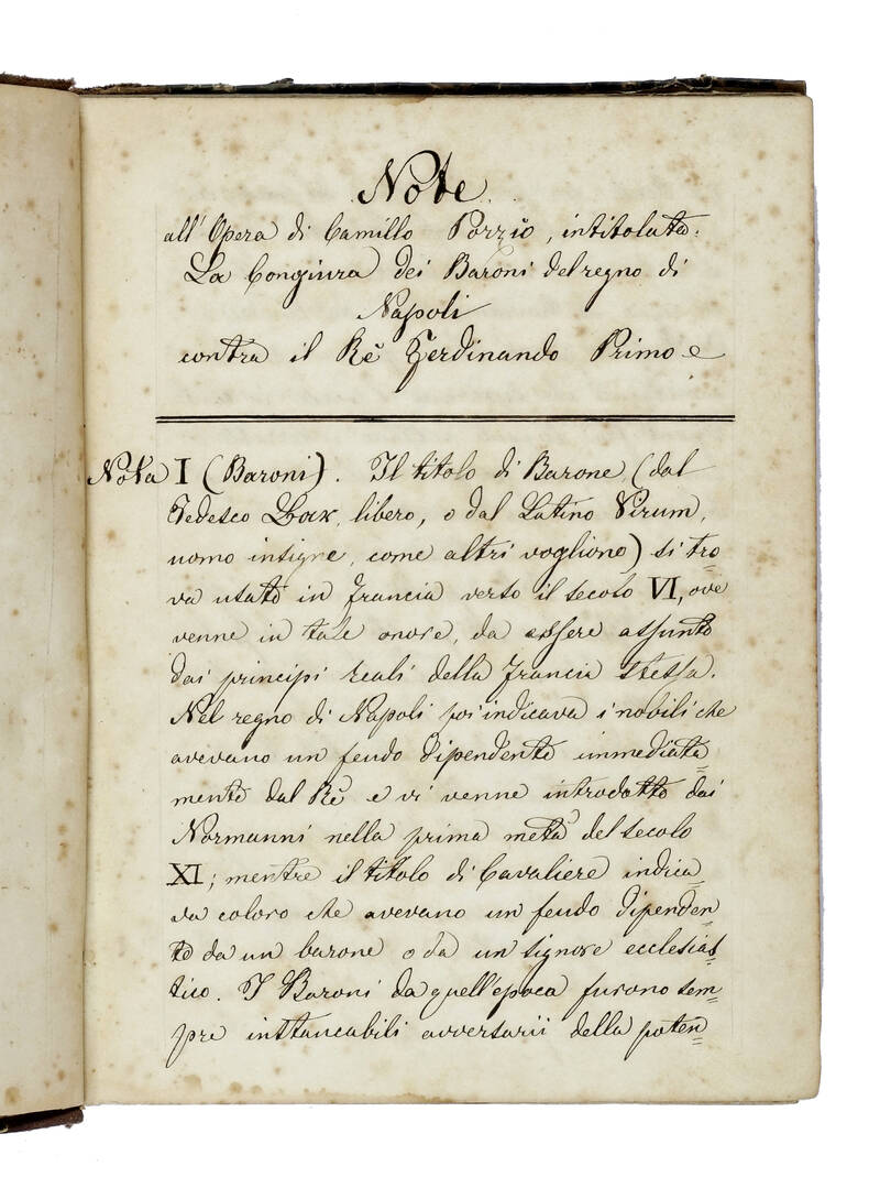 Note alla "Congiura dei Baroni" di Camillo Porzio. Note alla "Congiura dei Baroni" di Camillo Porzio.