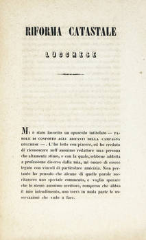 Riforma catastale lucchese.