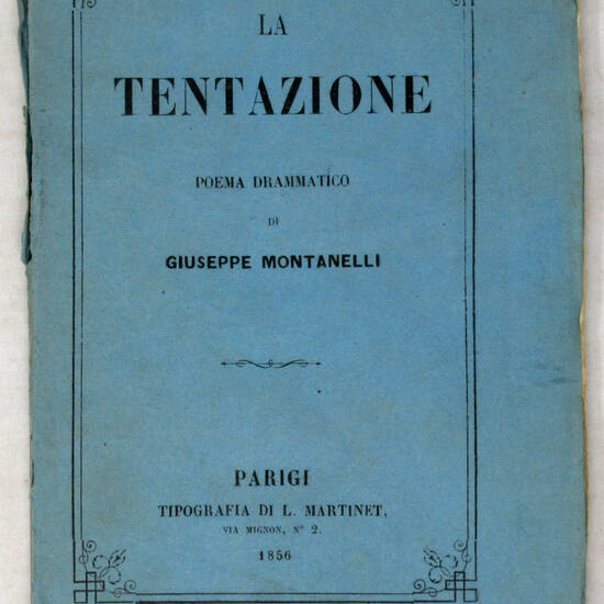 La tentazione. Poema drammatico.