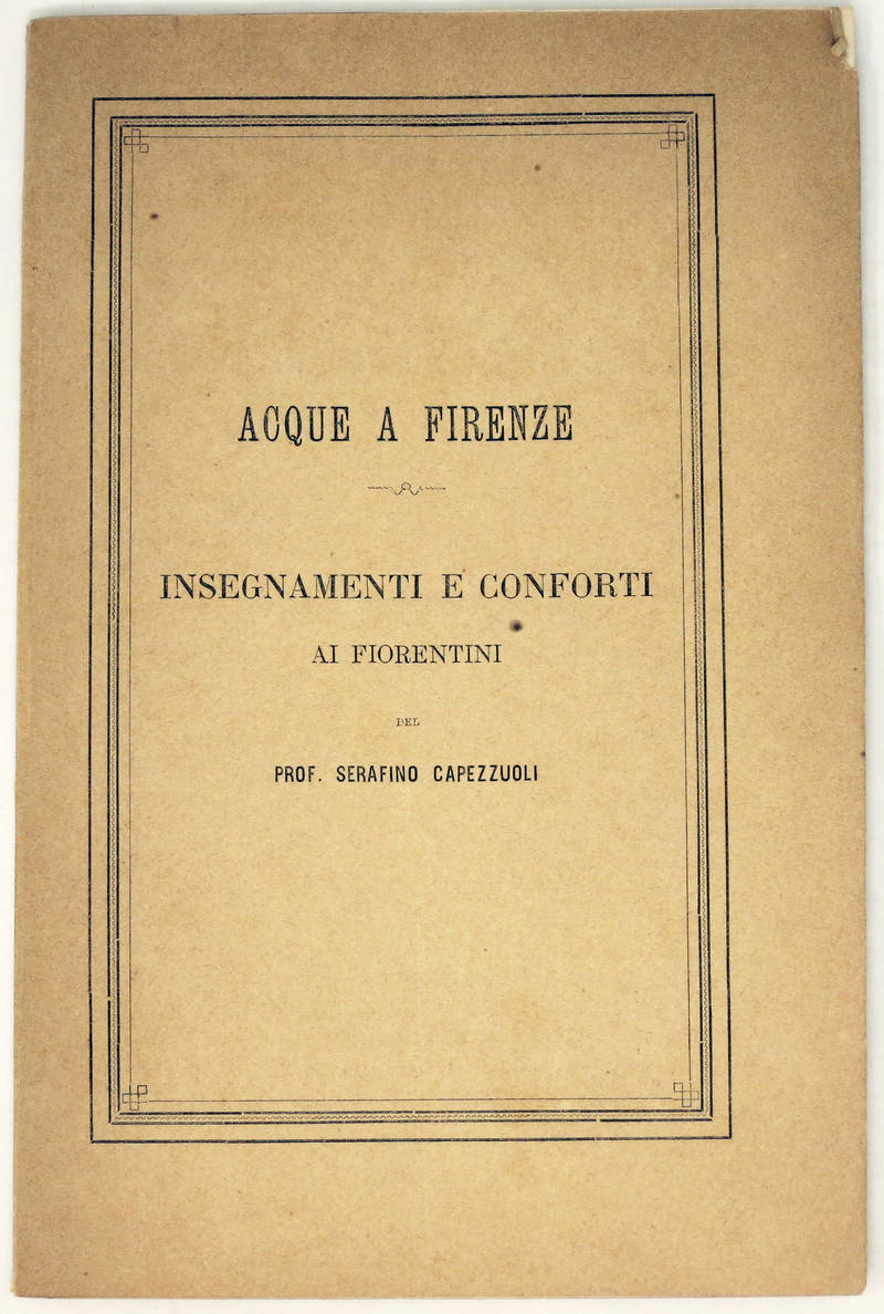 Acque a Firenze. Insegnamenti e conforti ai fiorentini.
