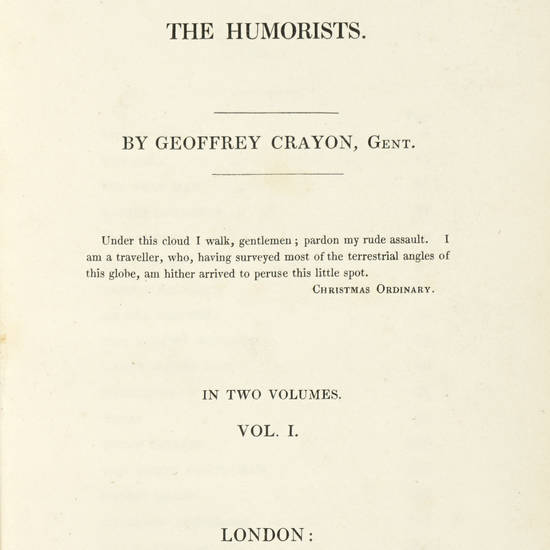 Bracebridge Hall; or, The Humorists. Bracebridge Hall; or, The Humorists.