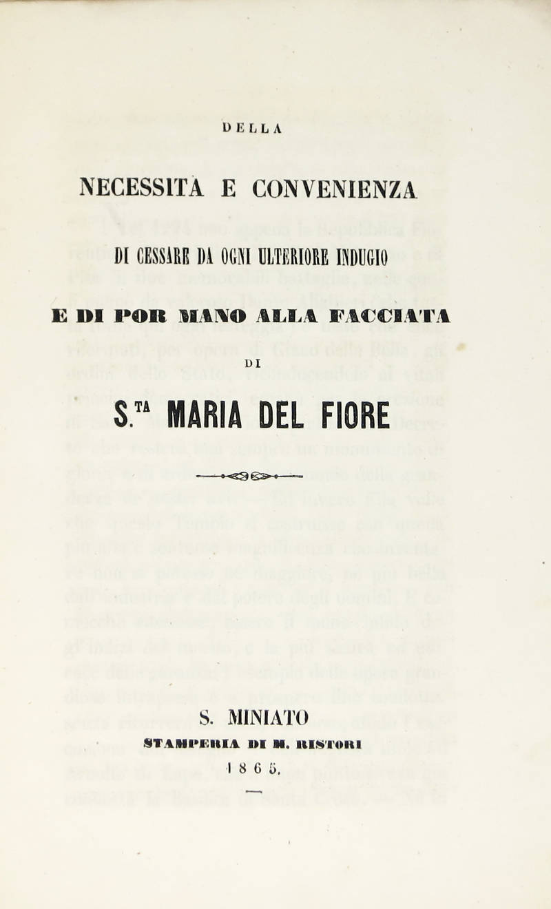 CENTENARIO (IL) di Dante e la facciata di S. Maria del fiore.