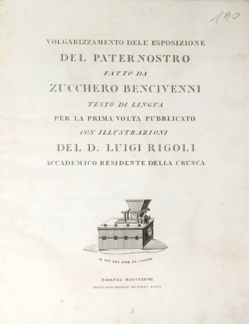 Volgarizzamento dell'Esposizione del Pater Nostro...