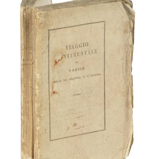 Viaggio sentimentale di Yorick lungo la Francia e l'Italia. Traduzione di Didimo Chierico.