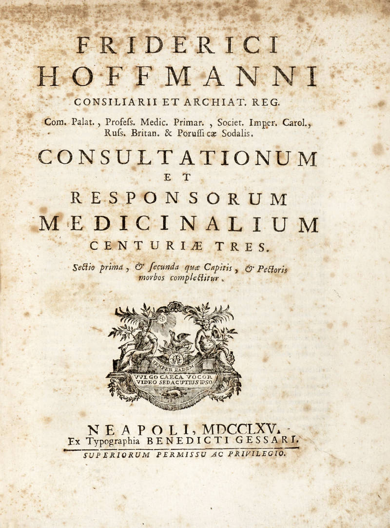Consultationum et Responsorum Medicinalium. Centuriae Tres. Consultationum et Responsorum Medicinalium. Centuriae Tres.