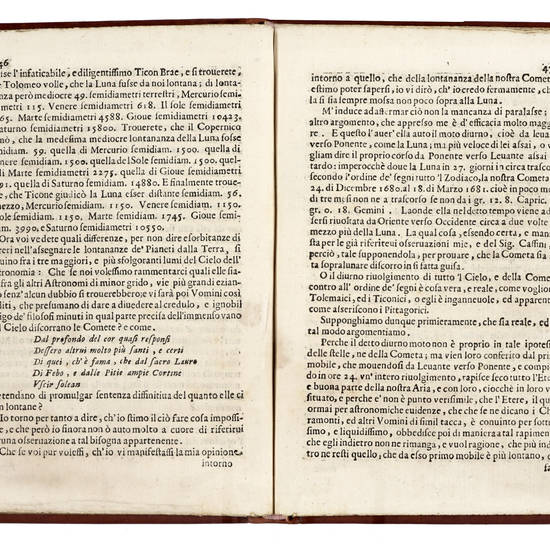 Della natura delle Comete. Lettera scritta all' illustriss. sig. Francesco Redi da... Si premettono per fondamento dell'Opera molte osservazioni intorno alla Cometa dell' anno 1680 e 1681 e nel fine se ne aggiungono alcun'altre intorno a quella del 1682. Della natura delle Comete. Lettera scritta all' illustriss. sig. Francesco Redi da... Si premettono per fondamento dell'Opera molte osservazioni intorno alla Cometa dell' anno 1680 e 1681 e nel fine se ne aggiungono alcun'altre intorno a quella del 1682.