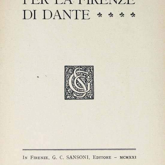 Per la Firenze di Dante.
