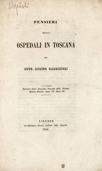 Pensieri sugli ospedali in Toscana.
