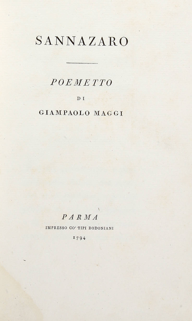 Sannazaro/ Poemetto...