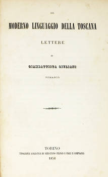 Sul moderno linguaggio della Toscana. Lettere.