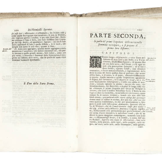 Istoria della generazione dell'uomo, e degli animali, se sia da' vermicelli spermatici, o dalle uova. Con un Trattato nel fine della Sterilità...e con alcune Lettere, Istorie rara, Osservazioni d'Uomini illustri...