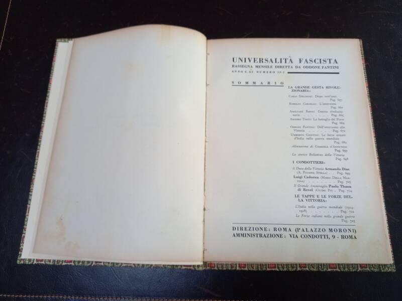 Universalità Fascista. Rassegna Mensile Diretta da Oddone Fantini. Anno X-XI Numero 12-1. (1940c.). Universalità Fascista. Rassegna Mensile Diretta da Oddone Fantini. Anno X-XI Numero 12-1. (1940c.).